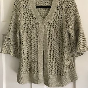 Shimmering Gold Eli Tahari Sweater Sz Medium